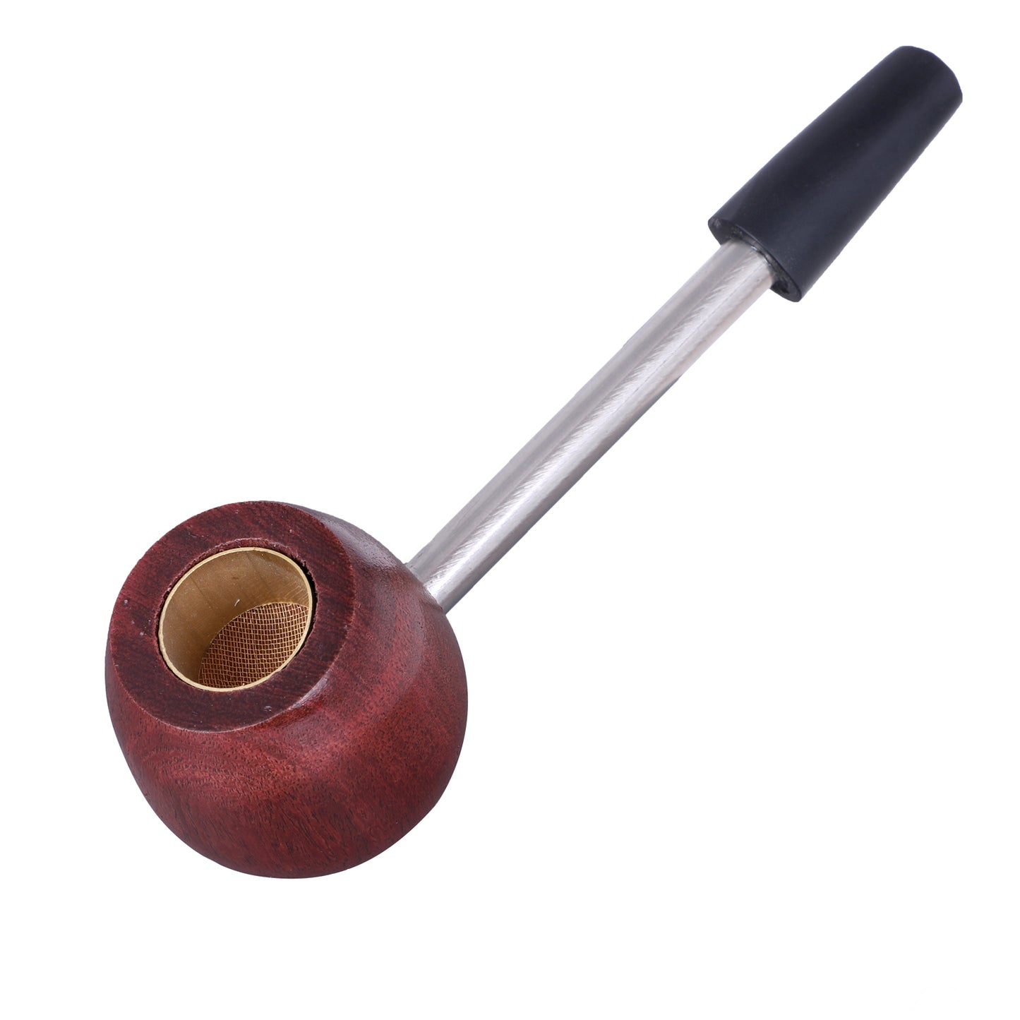 Tobacco & Nicotine Free Herbal Smoking Blend + Wooden Steel Pipe - (3.5 Oz/ 100G)