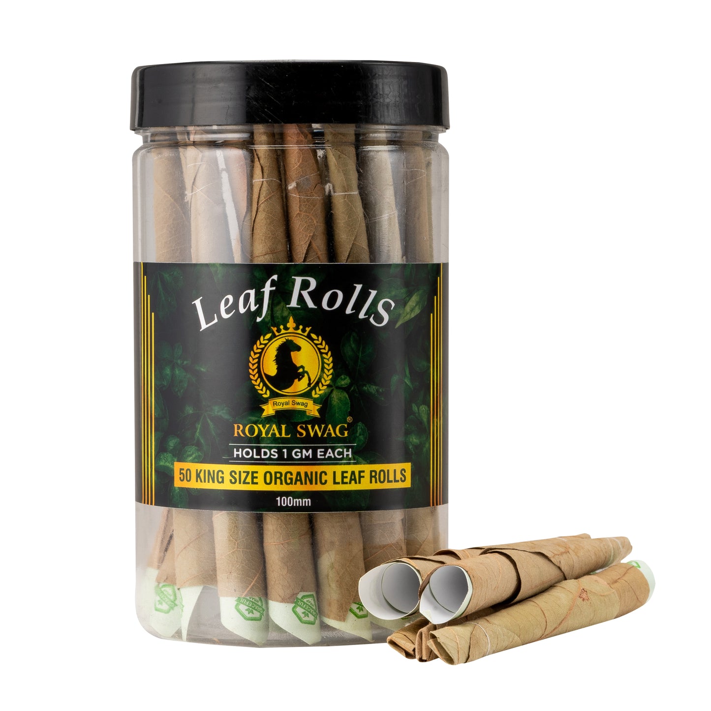 Ready To Use 100 mm King Size Herbal Bidi Leaf Rolls Cones - 50 pcs